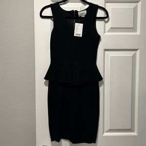 NWT Anthropologie Ganni Black Midi Dress